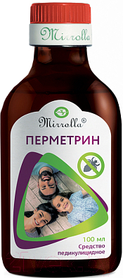 Шампунь для волос Mirrolla Перметрин Фора+ Педикулицидный (100мл)
