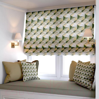 Изображение товара Римская штора Jalux Ромбы 0341/9 80x170 (капучино)