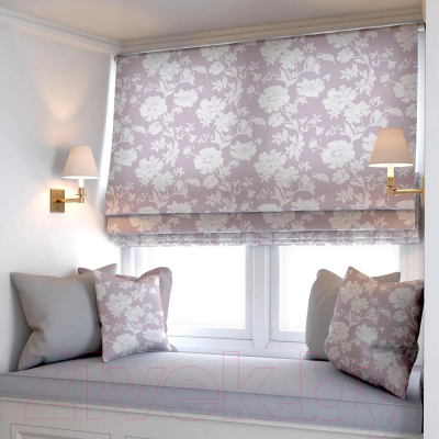 Изображение товара Римская штора Jalux Цветы 0466/3 45x170 (пудровый)