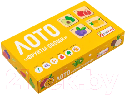 Развивающая игра Alatoys Лото. Фрукты-овощи / ЛТ07