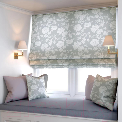 Изображение товара Римская штора Jalux Цветы 0466/4 85x170 (серый)