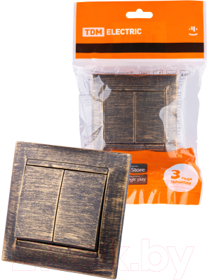 Изображение товара Выключатель TDM Лама SQ1815-0744 (старинная бронза)