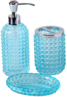 Набор аксессуаров для ванной АкваЛиния Бирюза GL0105A/1 (стекло) - 
