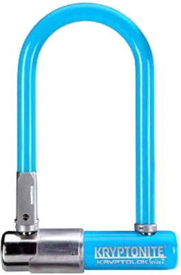 Велозамок Kryptonite Kryptolok Mini-7 W / Flex Frame-U Bracket (Light Blue)