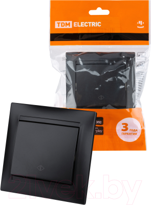 Изображение товара Выключатель TDM Лама SQ1815-0636 (графит)