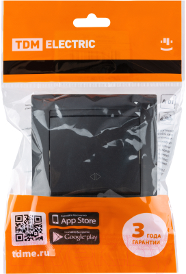 Изображение товара Выключатель TDM Лама SQ1815-0636 (графит)