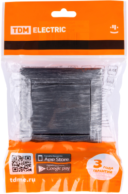 Изображение товара Выключатель TDM Лама SQ1815-0636 (графит)