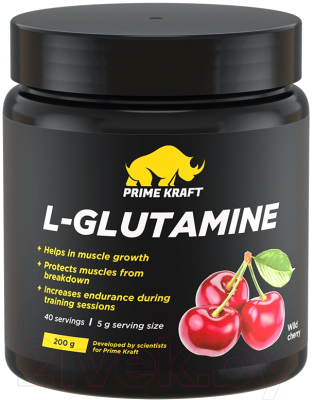 L-глютамин Prime Kraft 200г (дикая вишня)