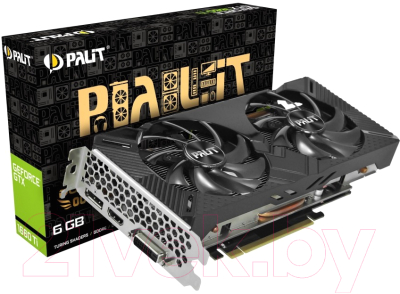 Видеокарта Palit GTX 1660TI Dual OC 6Gb DDR6 (NE6166TS18J9-1160C)