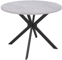 Обеденный стол Avanti Парма раздвижной D100-135x75 (черный муар/цемент светлый) - 