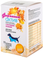 Витамины для животных Фармавит Актив С-СМ для собак мелких пород и щенков (90таб) - 