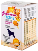 Витамины для животных Фармавит Актив С-Ш для красоты и здоровья шерсти собак (120таб) - 