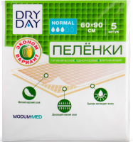 

Набор пеленок одноразовых впитывающих, Dry Day Normal 60x90