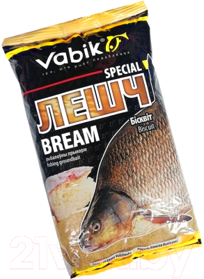 Прикормка рыболовная Vabik Special Лещ Бисквит / 6702 (1кг)