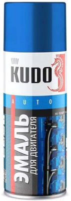 Эмаль автомобильная Kudo Для двигателя KU-5134 (520мл, красный)