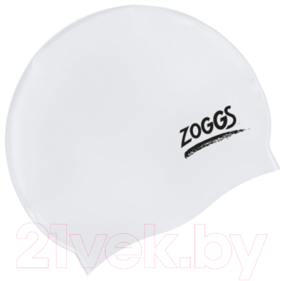 Шапочка для плавания ZoggS Silicone Cap / 300772 (белый)