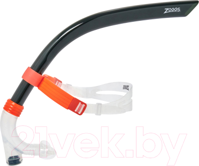 Трубка для плавания ZoggS Centre Line Snorkel / 302689 (оранжевый/черный)