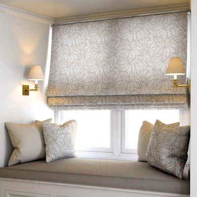 Изображение товара Римская штора Jalux Скандинавский лист 0467/13 170x170 (коричневый)