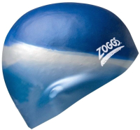 Шапочка для плавания ZoggS Multi Colour Silicone Cap / 301603 (голубой/серый) - 