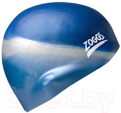 Шапочка для плавания ZoggS Multi Colour Silicone Cap / 301603 (голубой/серый)