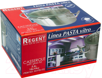 Кастрюля Regent Inox Pasta vitro 93-PSv-03