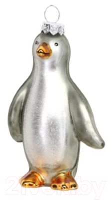 

Елочная игрушка Gisela Graham, Белый;серебристый, Limited All Glass. Пингвиненок / 00447
