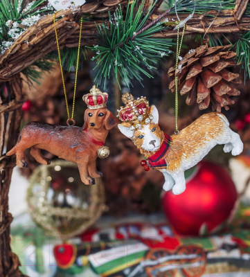 Изображение товара Елочная игрушка Gisela Graham Limited London Christmas. Корги в короне / 12763