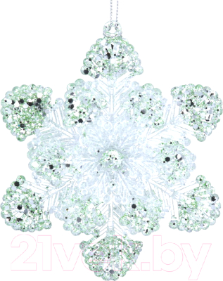 

Елочная игрушка Gisela Graham, Белый;зеленый, Limited Winter Dreams Снежинка 3D / 17706