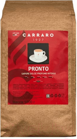 Кофе в зернах Carraro Pronto