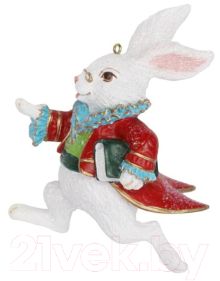 Елочная игрушка Gisela Graham Limited Fairy Tales Белый кролик / 11843