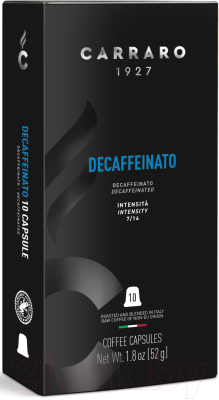 Кофе в капсулах Carraro Decaffeinato стандарта Nespresso (10x5.2г)