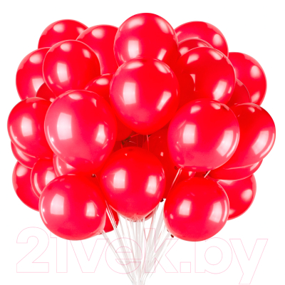 Набор воздушных шаров Золотая сказка 104998 (50шт, красный)