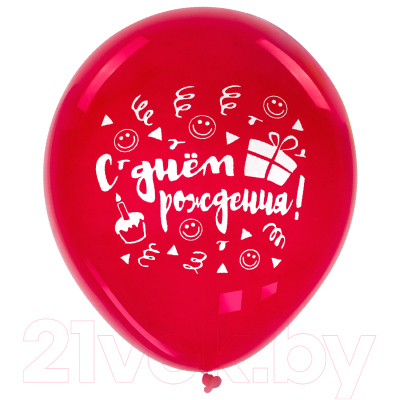 Набор воздушных шаров Золотая сказка С днем рождения / 105005 (50шт, 10цв)