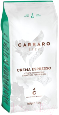 Кофе в зернах Carraro Crema Espresso 80% арабика, 20% робуста (1кг)