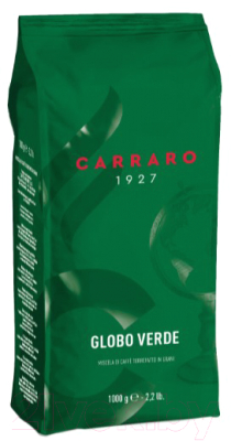 Кофе в зернах Carraro Globo Verde 50% арабика, 50% робуста (1кг)