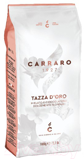 Кофе в зернах Carraro Tazza D`oro 90% арабика, 10% робуста