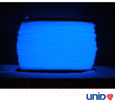 Пластик для 3D-печати Unid PLA 1.75мм 0.8кг / UPLA08FB (светящийся голубой)