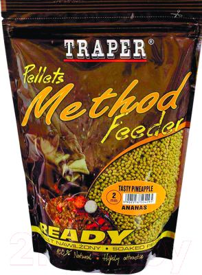 Прикормка рыболовная Traper Method Feeder Pellets ананас / 3877 (500гр)