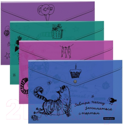 Изображение товара Набор папок Erich Krause Zen Cats / 54905 (4шт)