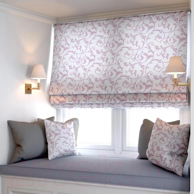 Изображение товара Римская штора Jalux Вензеля 0502/3 180x170 (алый)