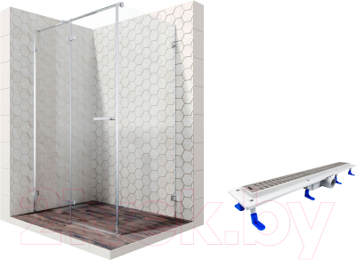 

Душевой уголок Ambassador, Set 120x90 / 10011104L-ST6
