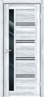 Дверь межкомнатная Velldoris Xline 1 70x200 (клен айс/лакобель черный) - 