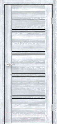 Дверь межкомнатная Velldoris Xline 4 60x200 (клен айс/лакобель черный)