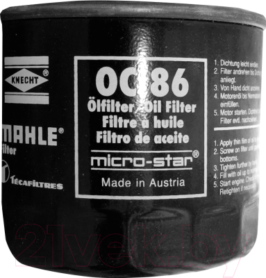 

Масляный фильтр Knecht/Mahle, OC86