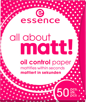 Матирующие салфетки для лица Essence All About Matt (50шт)