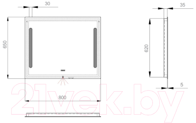 Зеркало Sanwerk Lava Stella 80 / ZL0000140