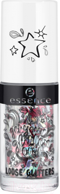 

Блестки для макияжа Essence, Красный;синий;серебристый, Get Your Glitter On! тон 02