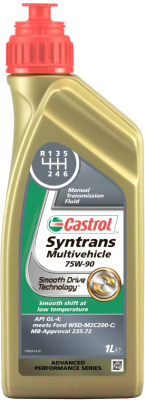 Трансмиссионное масло Castrol Syntrans Multivehicle 75W90 / 154FA3 (1л)