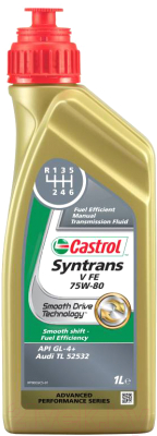 Трансмиссионное масло Castrol Syntrans V FE 75W80 / 156C41 (1л)