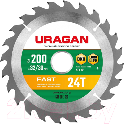Отрезной диск Uragan 36800-200-32-24